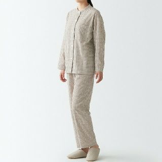 ムジルシリョウヒン(MUJI (無印良品))の◆新品◆ 無印良品 脇に縫い目のない二重ガーゼスタンドカラーパジャマ／Ｓ～Ｍ(パジャマ)