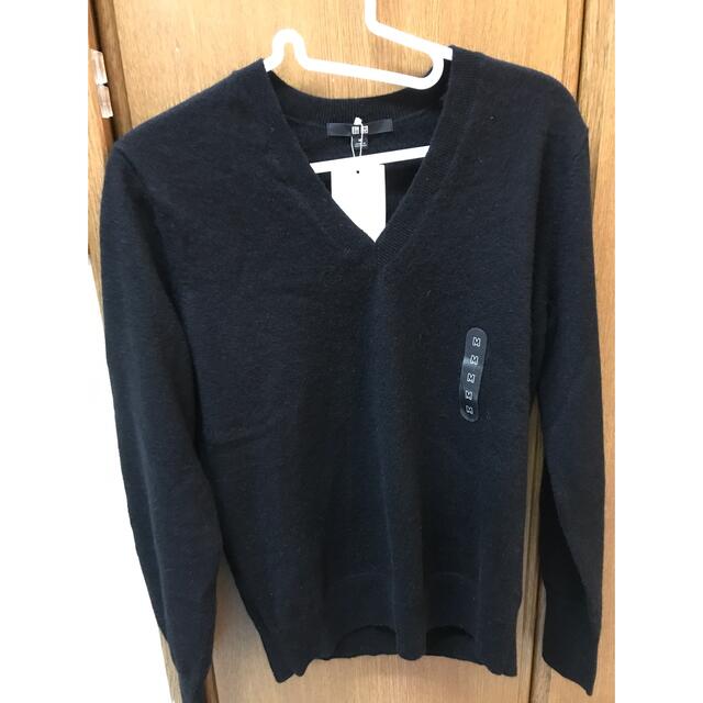 大割引 UNIQLO ユニクロ　カシミヤセーター　ブラック - ニット+セーター