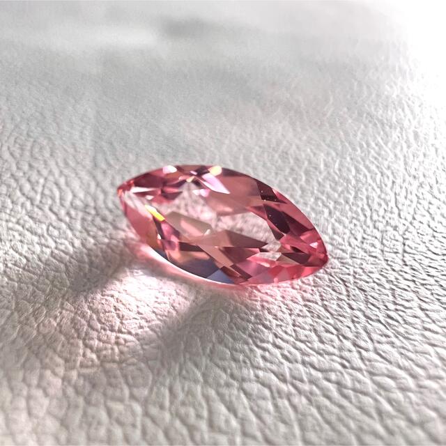 めしません 再結晶ピンクサファイア 約1.35ct ほんのりパパラチア