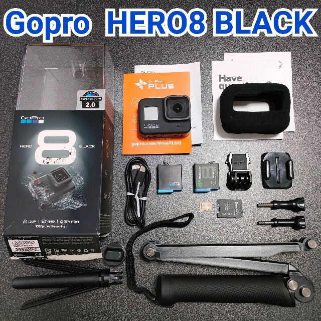 多様な 【美品】GoPro HERO8 BLACK 奇麗さエレガンス GoPro 付属品、おまけ付き BLACK - teebalhoor.com