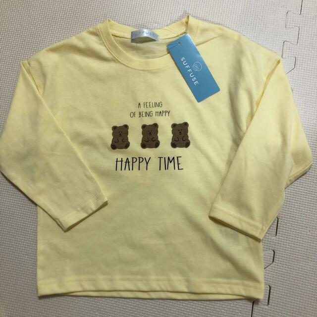 くま　ロンT 長袖　100 キッズ/ベビー/マタニティのキッズ服男の子用(90cm~)(Tシャツ/カットソー)の商品写真