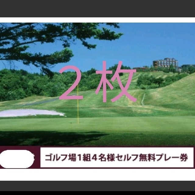シャトレーゼゴルフ☆ゴルフ場1組4名迄のセルフ無料プレー券 ２枚 ...