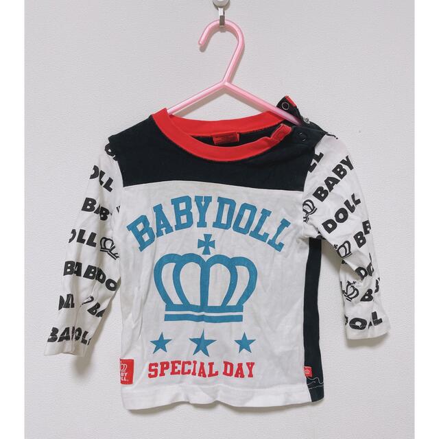 BABYDOLL(ベビードール)のベビードール　babydoll  男の子　tシャツ ロンT 80 ロゴ　春 キッズ/ベビー/マタニティのベビー服(~85cm)(シャツ/カットソー)の商品写真