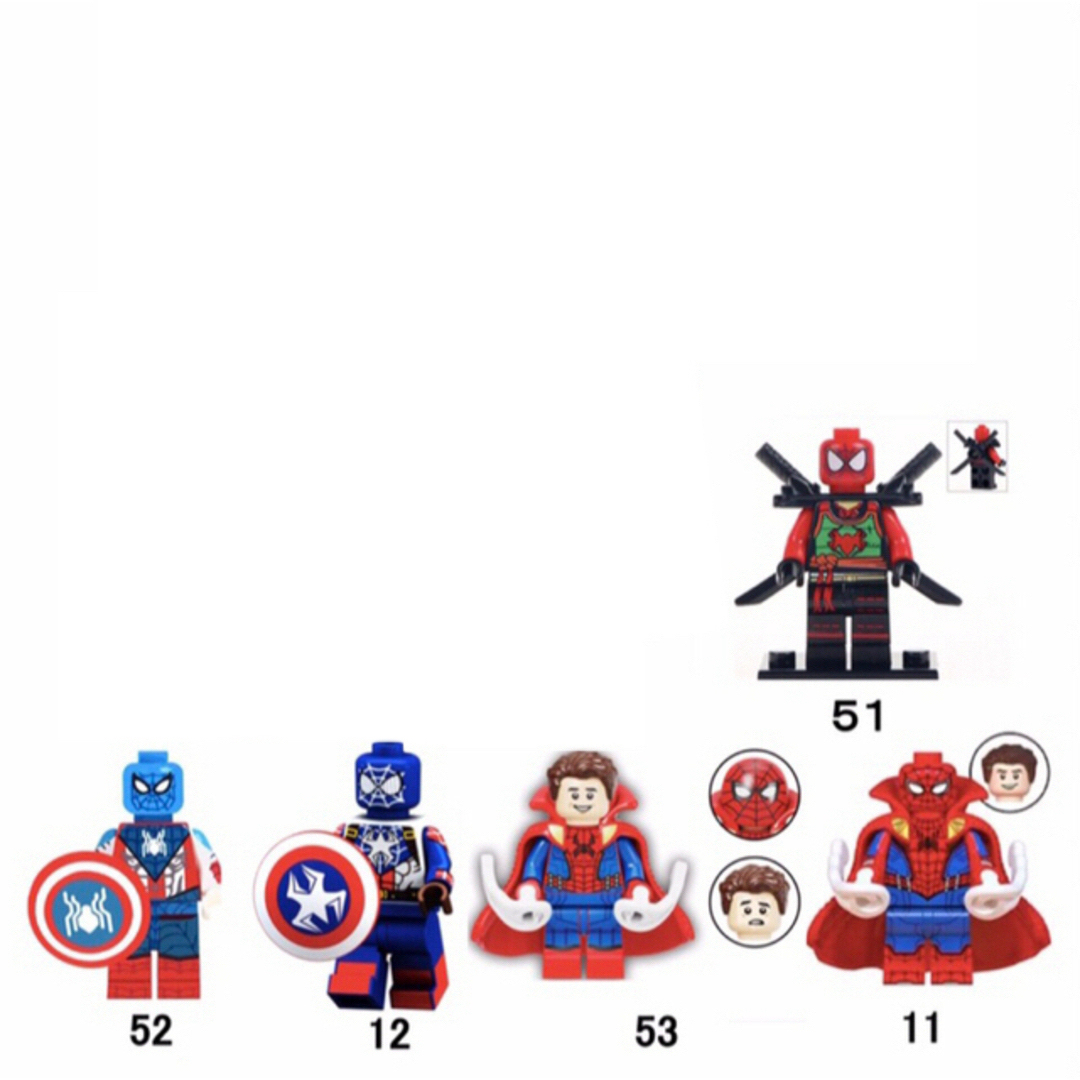 スパイダーマン　ミニフィグ　16体　レゴ互換
