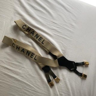 シャネル(CHANEL)の★美品★ レア シャネル サスペンダー ロゴ(サスペンダー)