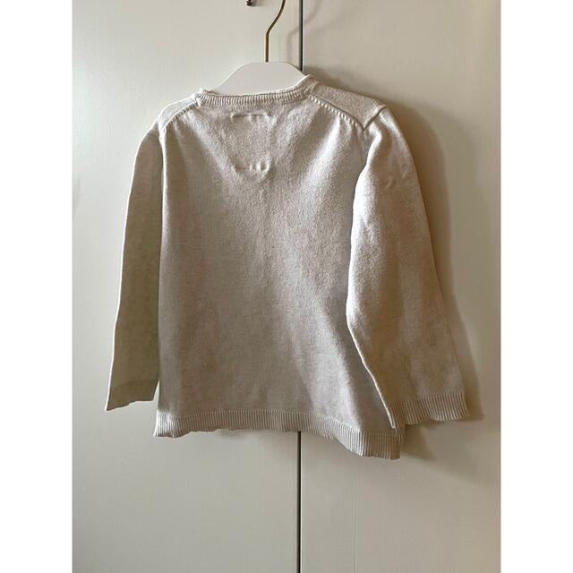 ZARA BABY ザラベビー コットンセーター 長袖 男の子 白 100cm キッズ/ベビー/マタニティのキッズ服男の子用(90cm~)(ニット)の商品写真