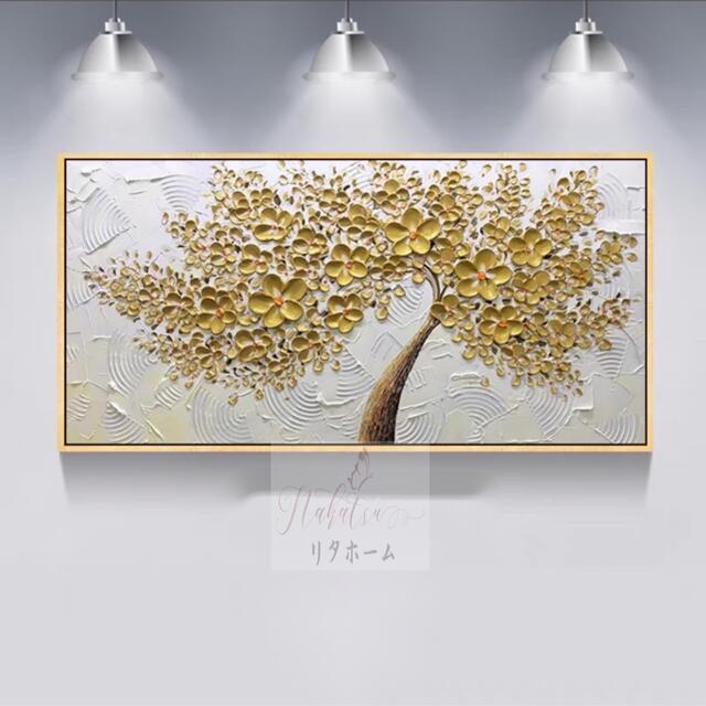 手作り油画 額つき 美術品 絵画インテリア壁飾り 油絵壁画 オーダー可能 高級感幅120x高さ60cm厚み