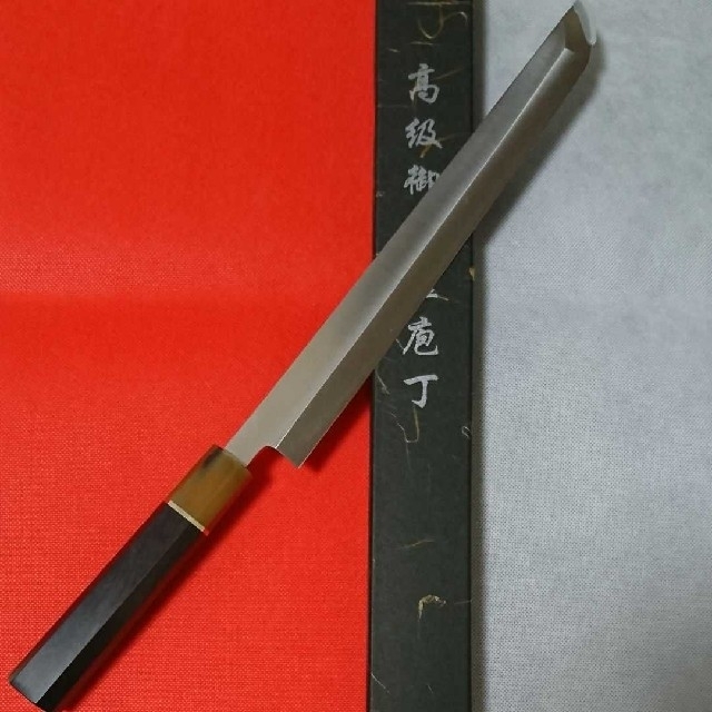 値下げvg10全鋼切り付け柳9.5寸黒檀白水牛の八角柄-
