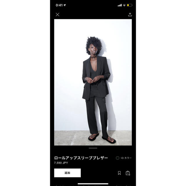 ZARA ロールアップスリーブブレザー