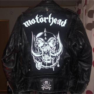 シックスシックスシックス(666)の一点物  Motorhead ビンテージ  鋲ジャン ライダースジャケット(ライダースジャケット)