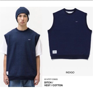 ダブルタップス(W)taps)の【Mサイズ】 WTAPS DITCH VEST COTTON INDIGO(ベスト)