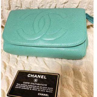 シャネル(CHANEL)のシャネル❤キャビアスキン ミラー ポーチ(ポーチ)