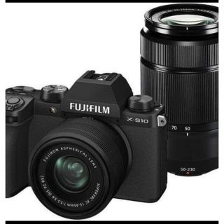 フジフイルム(富士フイルム)のFUJIFILM X-S10 ダブルズームレンズキット ブラック(ミラーレス一眼)