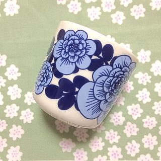 マリメッコ(marimekko)の♡マリメッコ ラテマグ ウネルマ ライトブルー 北欧 マグカップ 食器 新品(食器)