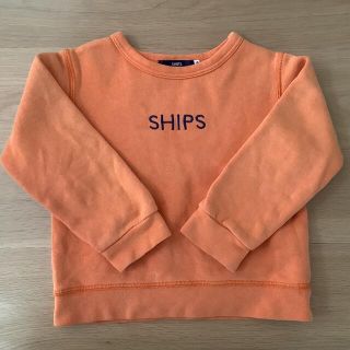 シップス(SHIPS)のSHIPS  シップス  トレーナー　100cm 綿100％ 日本製 オレンジ色(Tシャツ/カットソー)