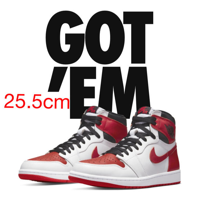 きありがと】 NIKE - NIKE AIR JORDAN 1 HIGH OG HERITAGE 25.5の通販