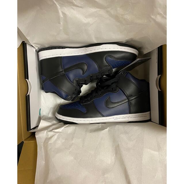 27.5】NIKE DUNK HIGH フラグメントMidnight Navy - www