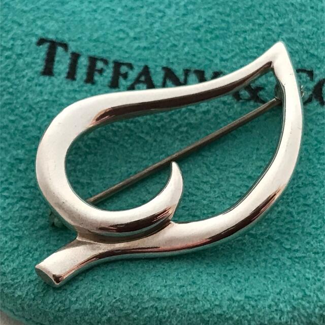 レディースTiffany リーフブローチ希少