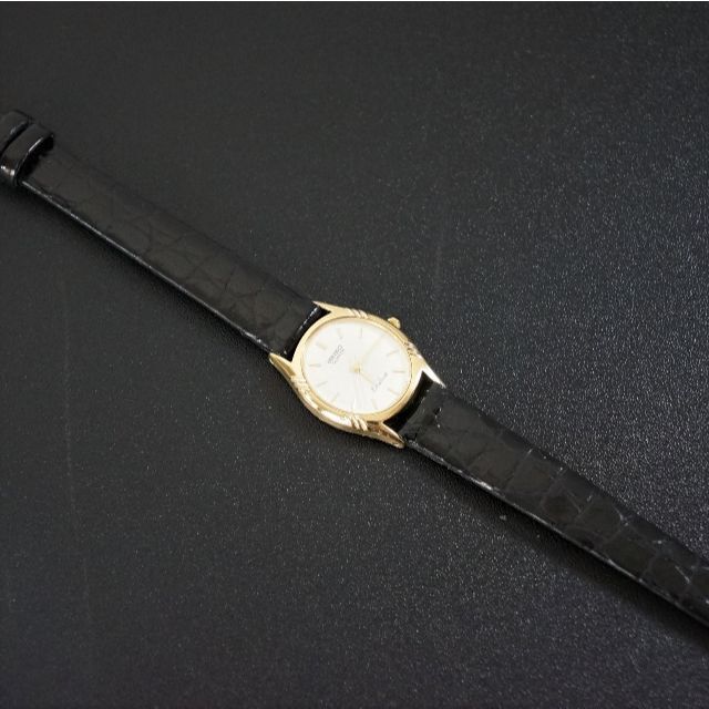 SEIKO(セイコー)の【稼働極美品】SEIKOエクセリーヌ　アンティーク腕時計GF　電池、ベルト交換済 レディースのファッション小物(腕時計)の商品写真