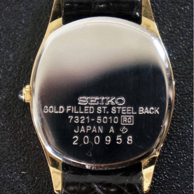 SEIKO(セイコー)の【稼働極美品】SEIKOエクセリーヌ　アンティーク腕時計GF　電池、ベルト交換済 レディースのファッション小物(腕時計)の商品写真