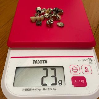 歯科 金属 除去冠 パラジウム 金パラ Agなど23g(歯ブラシ/デンタルフロス)