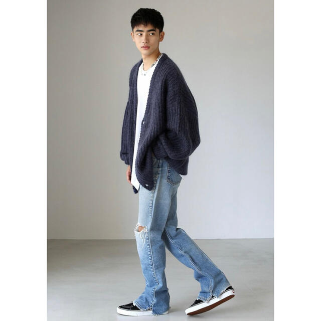 美品】オープニングアクト モヘアニットビッグシルエットカーディガン