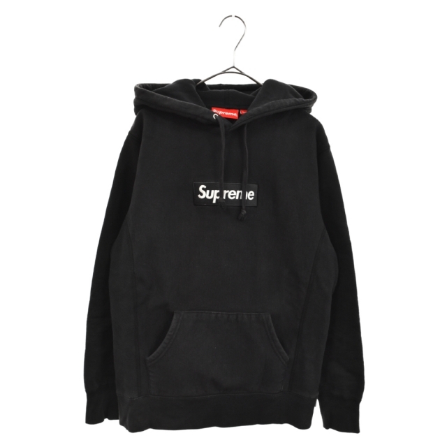 SUPREME シュプリーム 13AW Box Logo Pullover ボックスロゴ プルオーバー フーディ スウェットパーカー ブラック60センチ表記サイズ