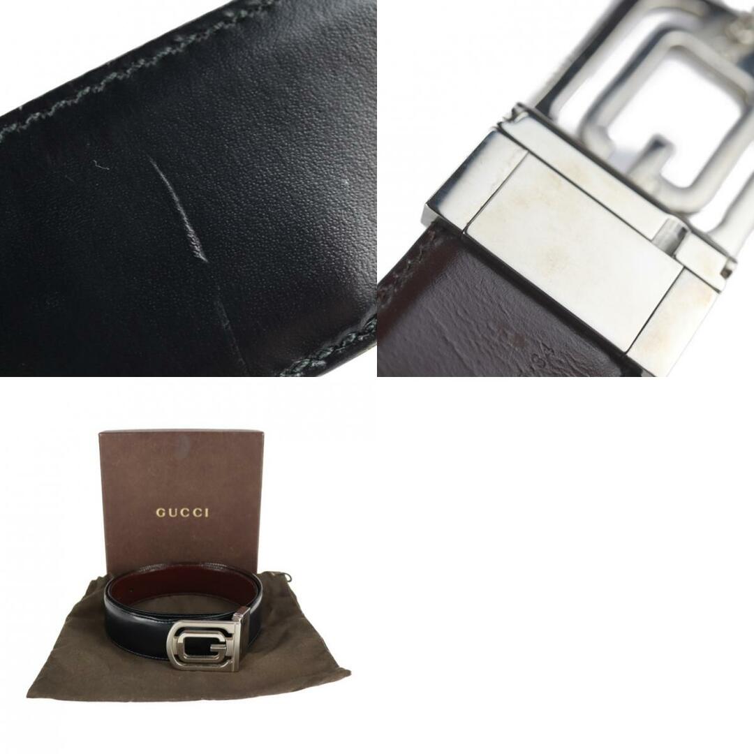 Gucci - GUCCI グッチ ベルト 232835 479610 レザー ブラック ブラウン