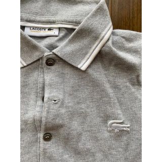 ラコステ(LACOSTE)のラコステ　ポロシャツ　グレー　S(ポロシャツ)