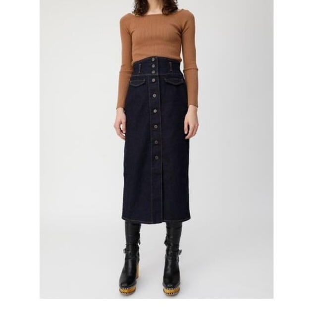 moussy(マウジー)のCORSET DENIM SKIRT デニムスカート　タイトスカート レディースのスカート(ロングスカート)の商品写真