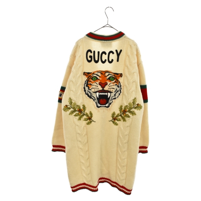 Gucci - GUCCI グッチ 19SS タイガー刺繍ロングニットカーディガン 