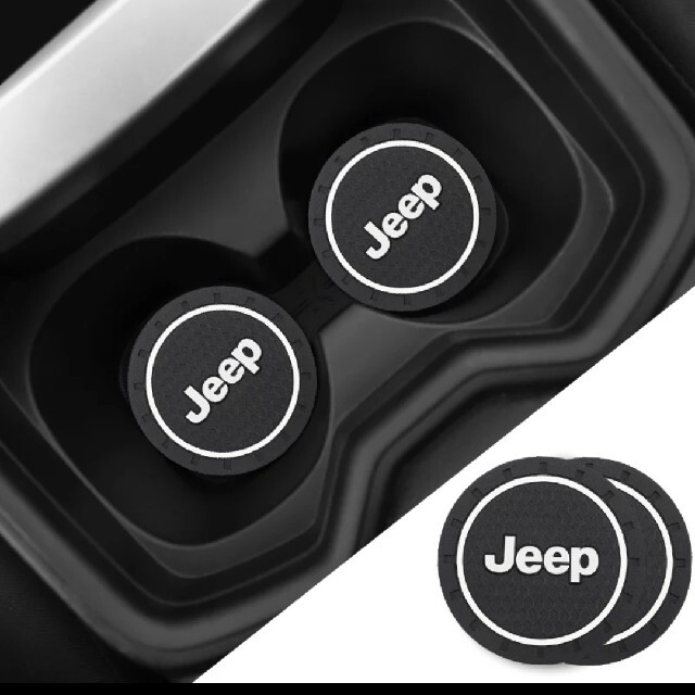 Jeep(ジープ)のＪｅｅｐドリンクホルダーコースター2枚 自動車/バイクの自動車(車内アクセサリ)の商品写真