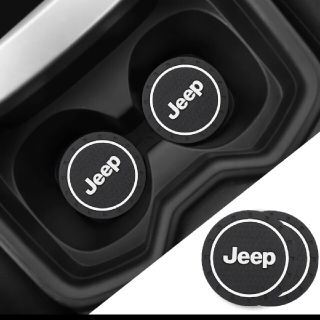 ジープ(Jeep)のＪｅｅｐドリンクホルダーコースター2枚(車内アクセサリ)