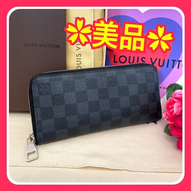 長財布 【美品】ルイヴィトン ダミエ グラフィット ジッピー ...
