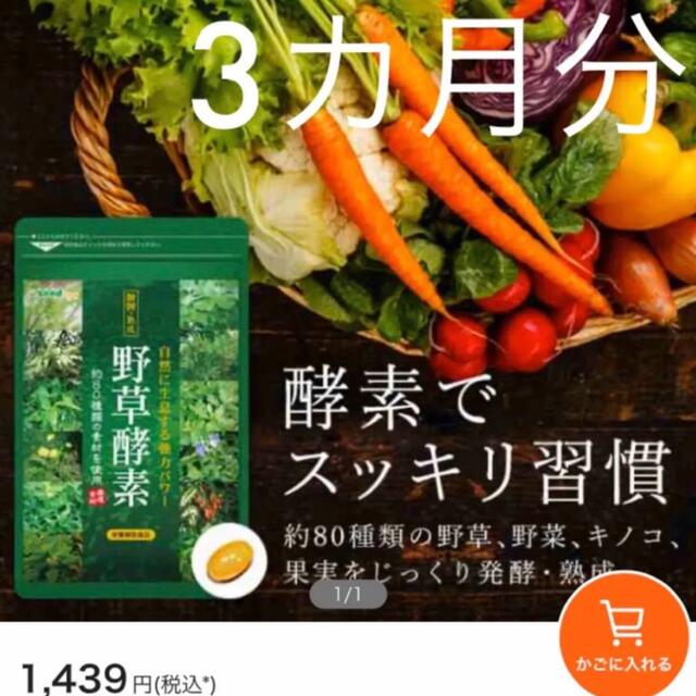 野草酵素 野菜酵素 サプリメント約3ヵ月分 やさい酵素 美容 ダイエット 食品/飲料/酒の食品(野菜)の商品写真