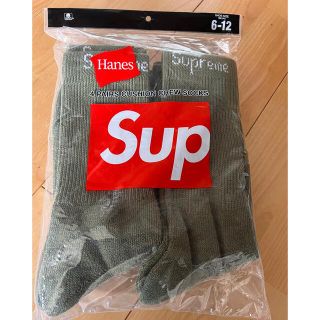 シュプリーム(Supreme)のsupreme シュプリーム　ソックス　靴下 4足入り　olive(ソックス)