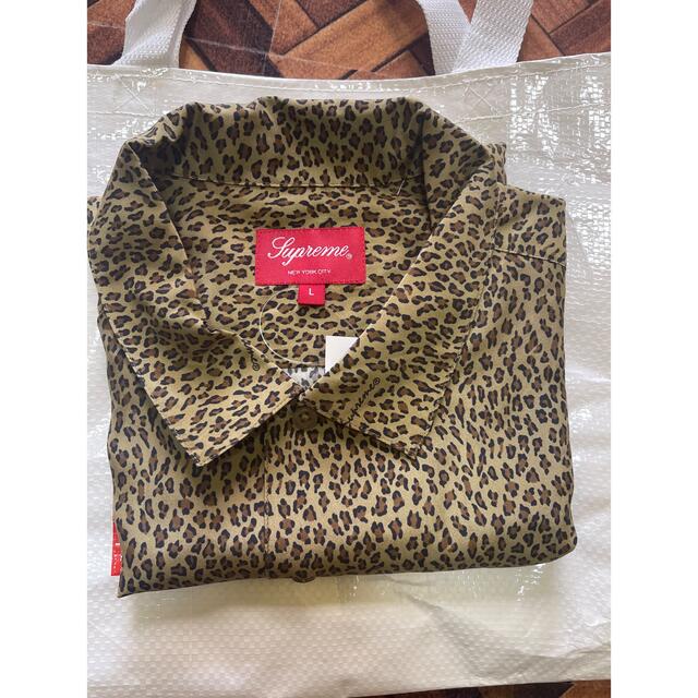 Supreme Leopard Silk S/S Shirt Tan Lサイズ トップス 【送料無料