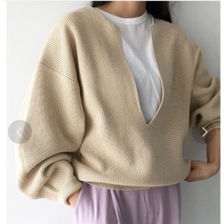 トゥデイフル(TODAYFUL)のTODAYFUL Slit Neck Knit スリットネックニット(ニット/セーター)