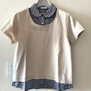 アナトリエ(anatelier)の【新品】Bon mercerieブラウスとTシャツドッキング トップス(カットソー(半袖/袖なし))