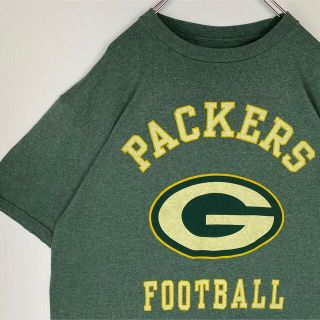 グリーンベイパッカーズ　Tシャツ　フットボール　NFL 古着　Lサイズ　グリーン(Tシャツ/カットソー(半袖/袖なし))