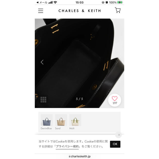 Charles and Keith(チャールズアンドキース)のCHARLES&KEITH  ダブルハンドルバック　 レディースのバッグ(ハンドバッグ)の商品写真