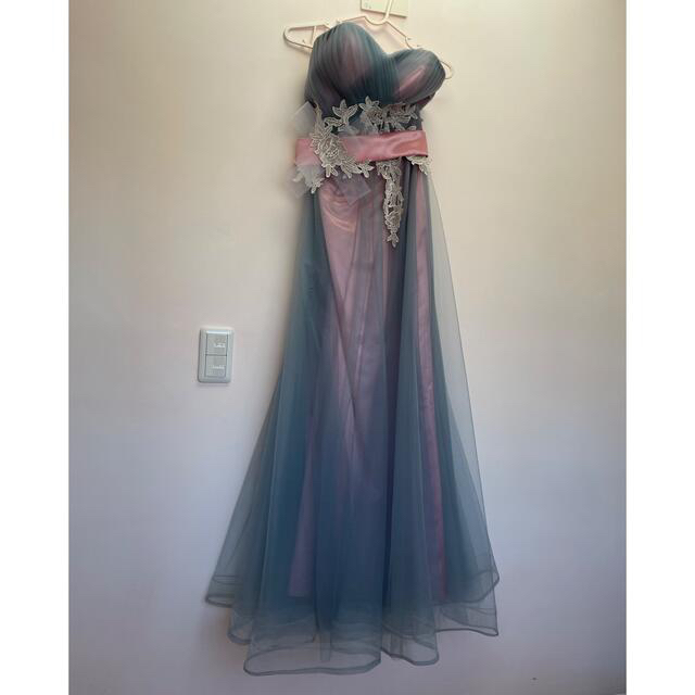ピンク×ブルーと白×青(2着分) レディースのフォーマル/ドレス(ロングドレス)の商品写真