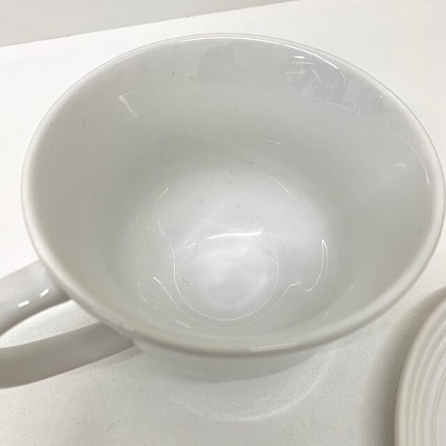 LE CREUSET(ルクルーゼ)のホワイト　ル・クルーゼ　カップ&ソーサー　カフェオレ　スープ　マグカップ　カップ インテリア/住まい/日用品のキッチン/食器(グラス/カップ)の商品写真