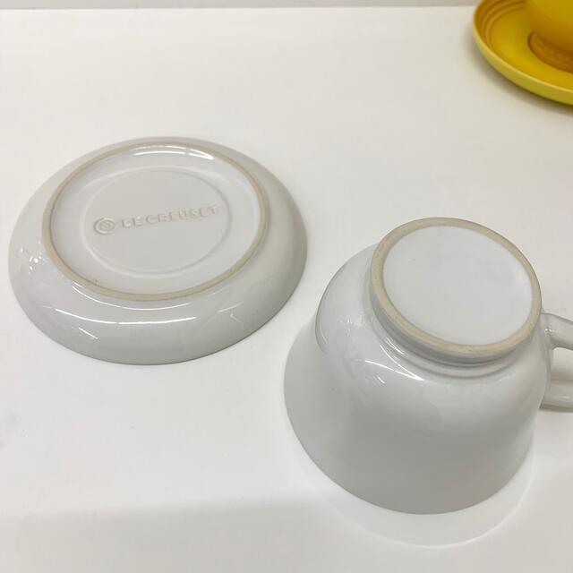 LE CREUSET(ルクルーゼ)のホワイト　ル・クルーゼ　カップ&ソーサー　カフェオレ　スープ　マグカップ　カップ インテリア/住まい/日用品のキッチン/食器(グラス/カップ)の商品写真