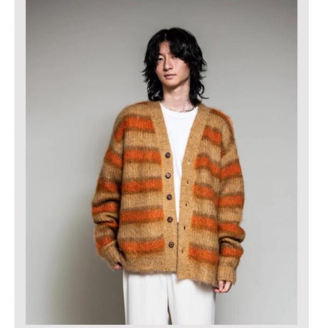 DISCOVERED/MOHAIR BORDER KNIT CARDIGAN