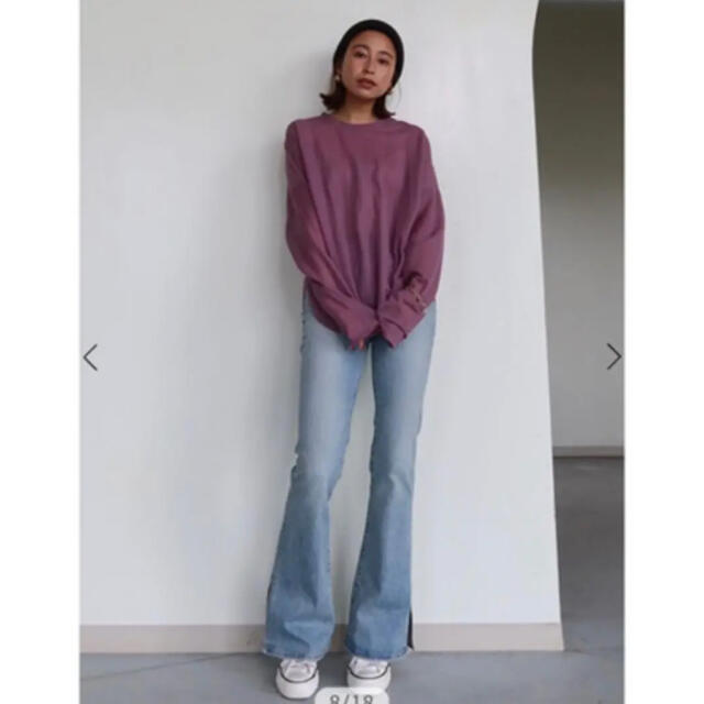 moussy(マウジー)の完売★CREDONA★スリットフレアデニム★クレドナ★サイズ0(S) レディースのパンツ(デニム/ジーンズ)の商品写真