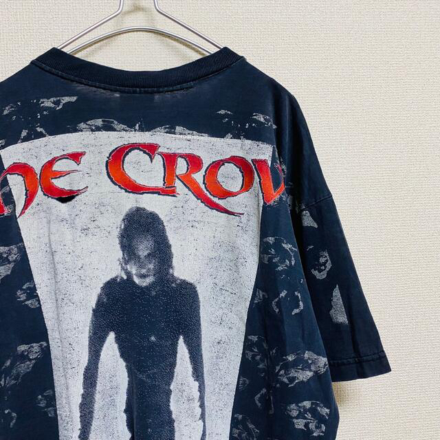 激レア 90年代ビンテージ The Crow 飛翔伝説 総プリント Tシャツ 買物代行 激レア ラグランプリントTシャツ ヴィンテージ Tシャツ/カットソー(半袖/袖なし)