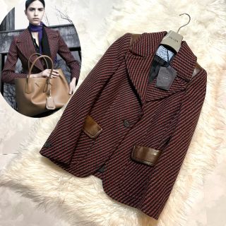 ○生産国【美品】PRADA プラダ テーラードジャケット レザー ブラック