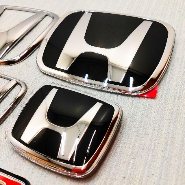 蔵 新型N-ONE 赤×銀 前後エンブレム タイプR JG3 エヌワン Nワン