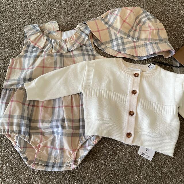 BURBERRY(バーバリー)の新品　バーバリー　ベビー　新生児　サイズ59 キッズ/ベビー/マタニティのベビー服(~85cm)(ロンパース)の商品写真